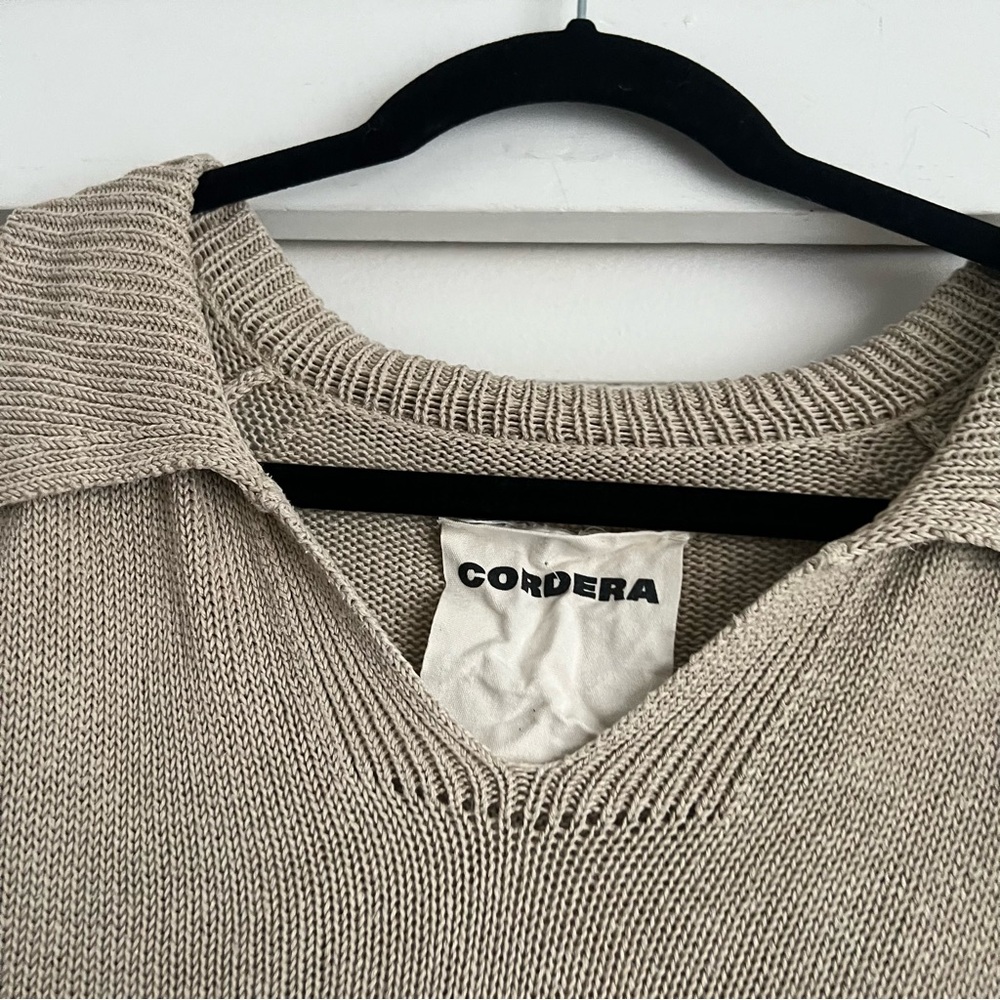 Cordera Linen Polo - Toasted - Picture 6 of 7